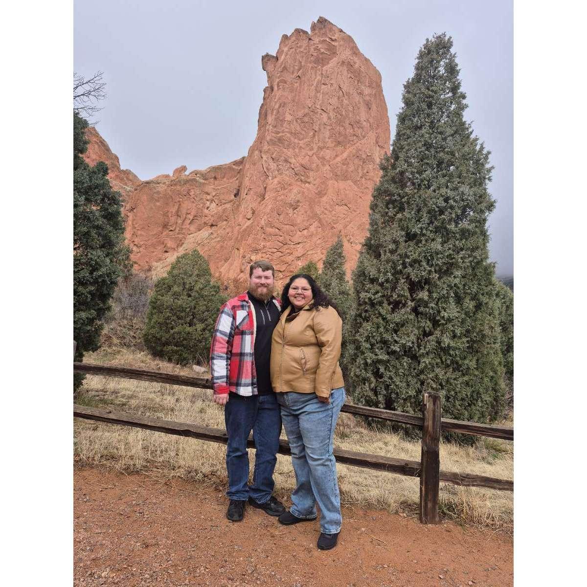 Garden of the Gods, CO where I kept making him pose with all the cool rocks!