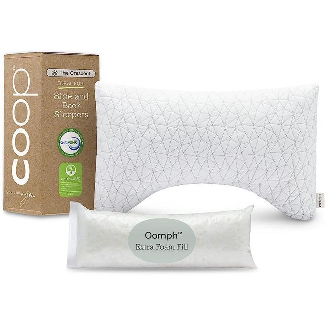 Coop Home Goods Crescent Back and Side Sleeper Pillow - Pillow for Neck and Shoulder Pain Relief, Memory Foam Pillow, Bed Pillow for Sleeping, Pillow for Side Sleepers and Back Sleepers (King Size)