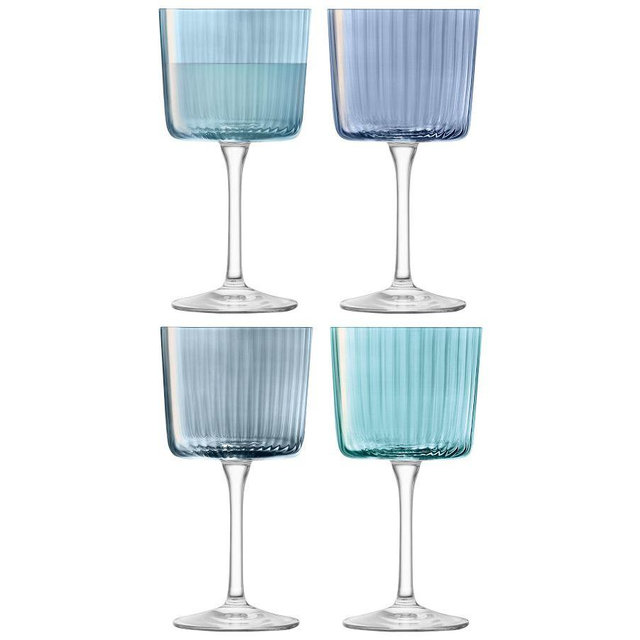 Gems Wine Glasses, Set of 4 - Assorted Sapphire