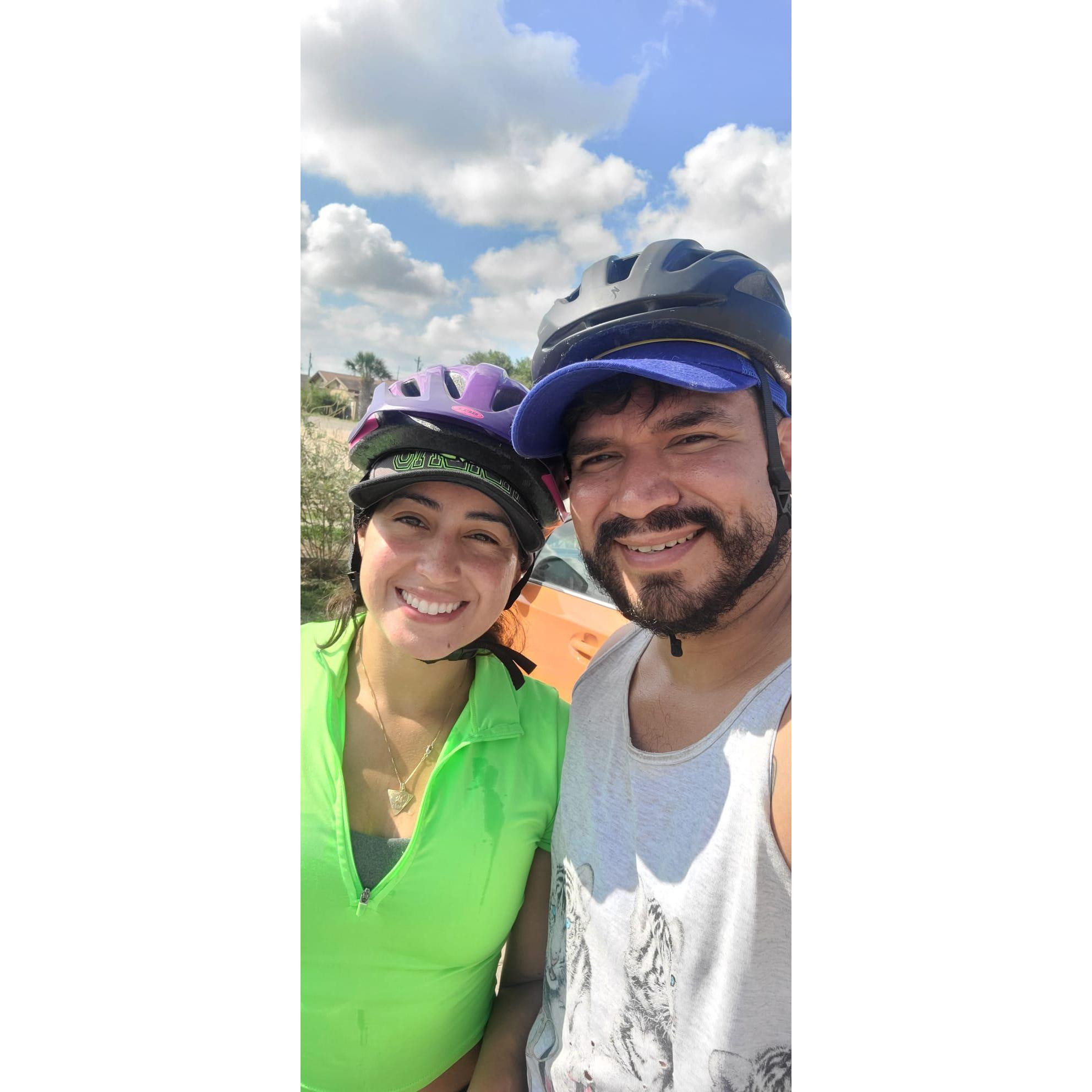 When we said, "we should ride bikes more." Also, the last time we rode bikes.