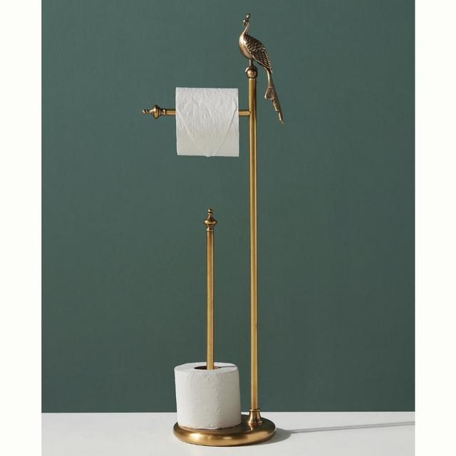 Peacock Standing Toilet Paper Holder