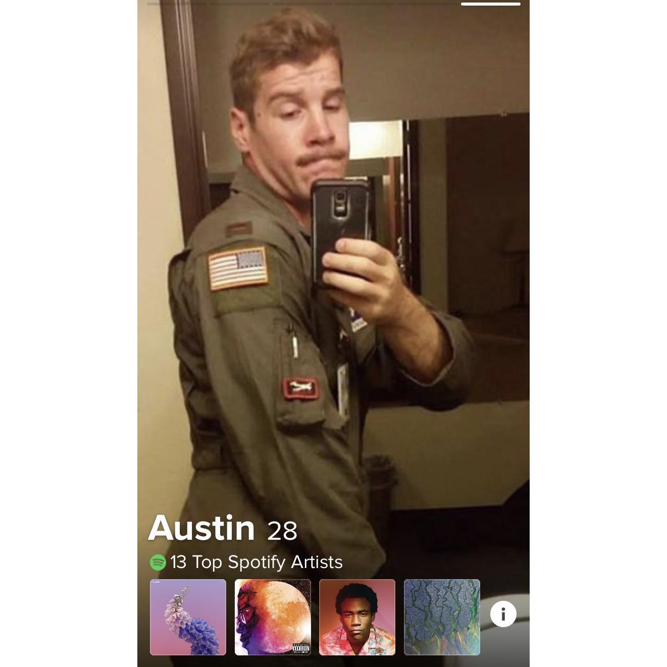 The Tinder profile that started it all.