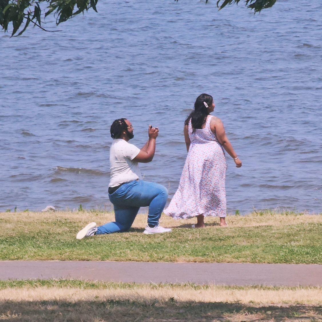 Right before this picture was taken Briauna had said "if Don was to propose right now she would cry".