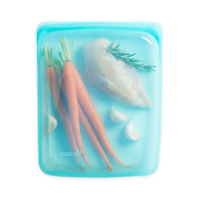 Stasher Reusable Half-Gallon Silicone Food Storage Bag in Aqua