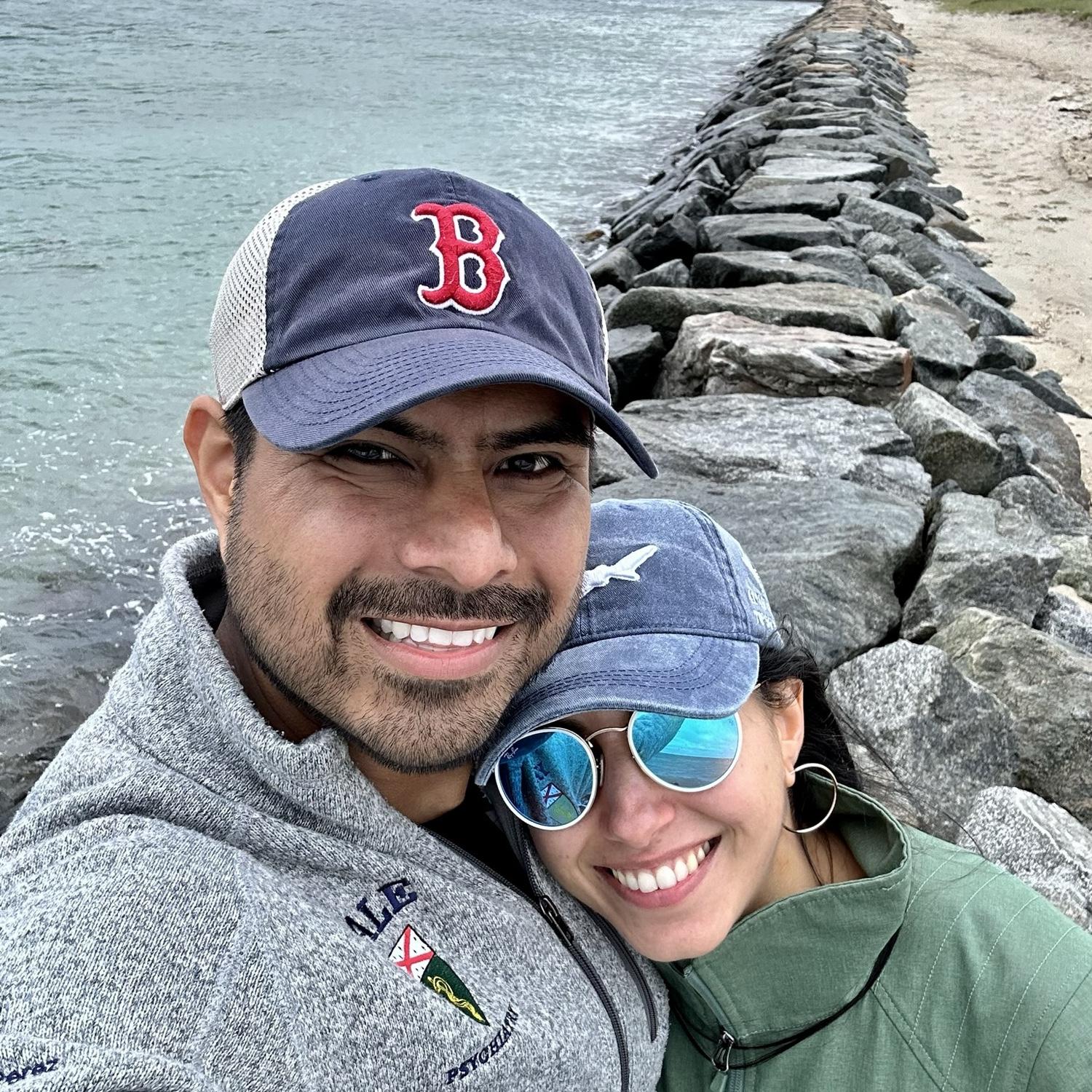 At the famous Jaws bridge in Martha's Vineyard.