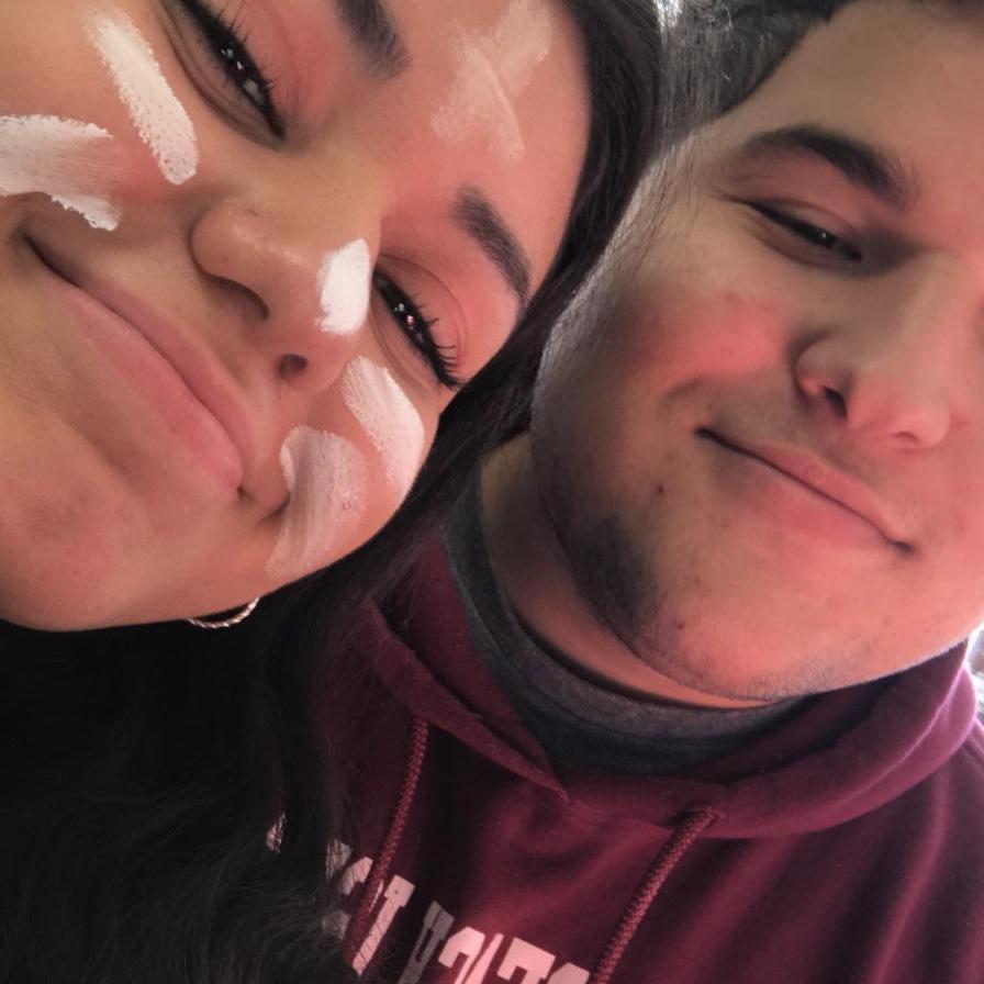 Looking back this was definitely our high school version of flirting and he painted my face.
