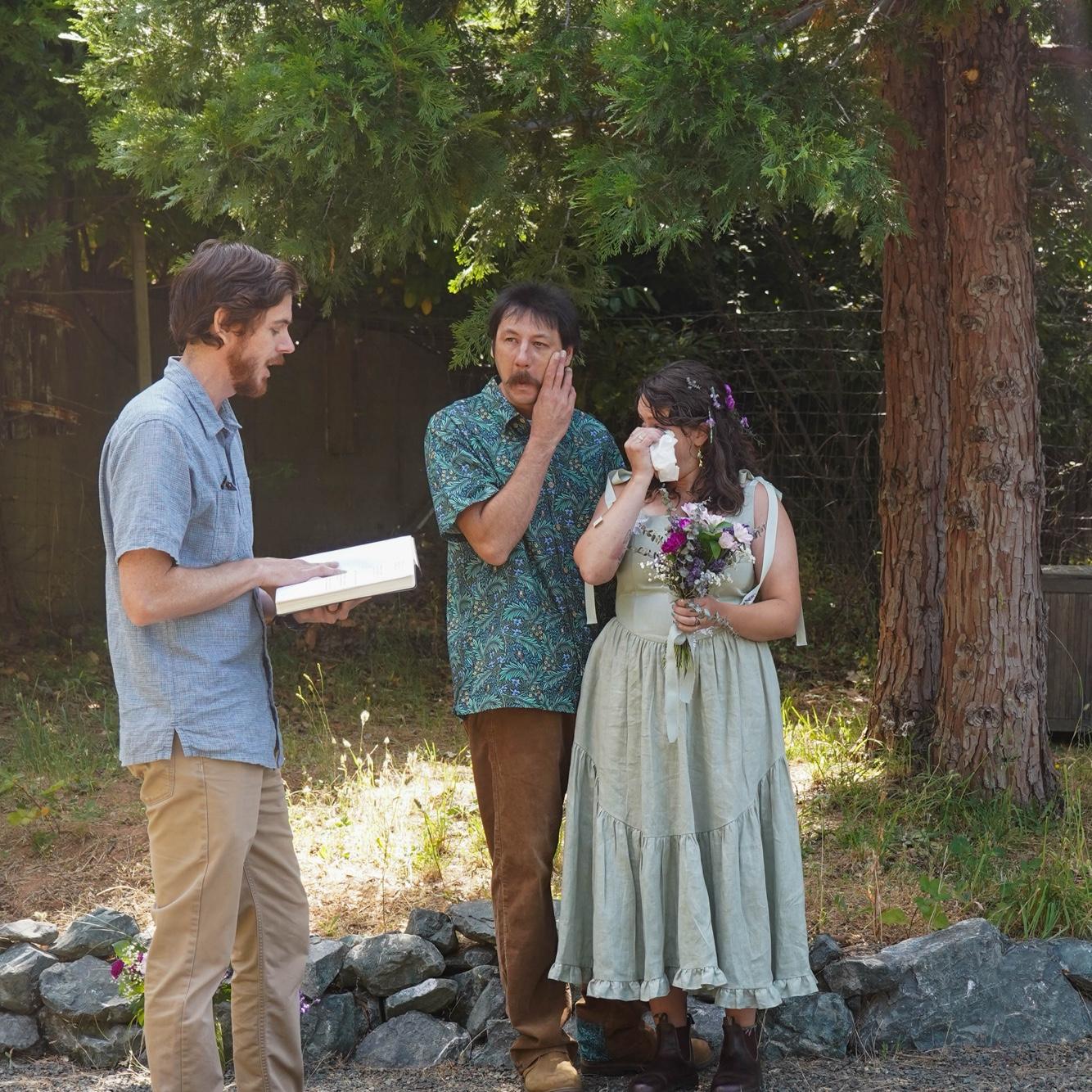 Everyone cried but Julia and Jesse were prepared with tissues stashed in pockets.