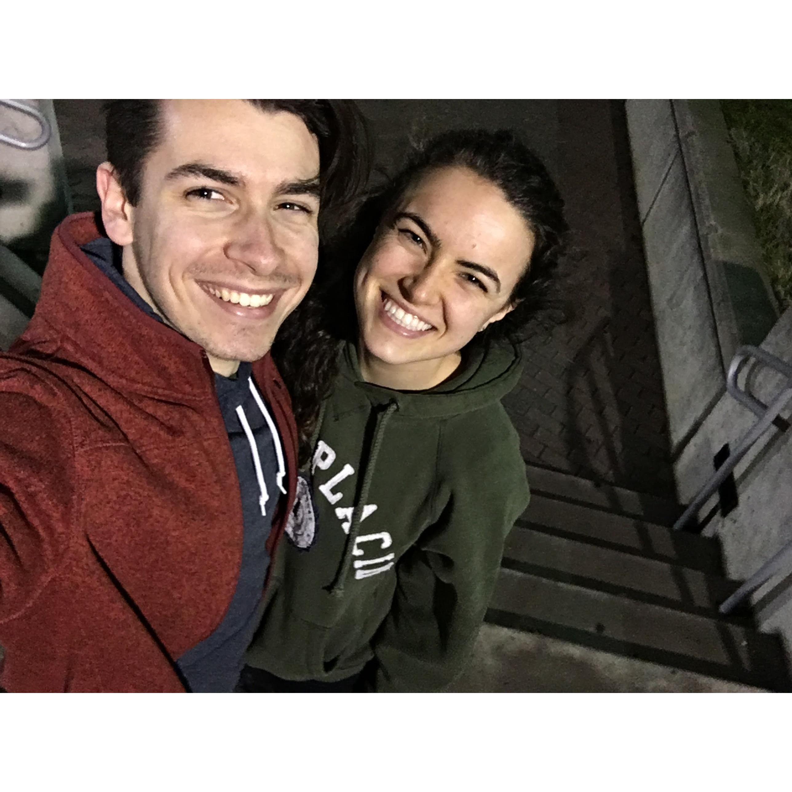 We would take walks around Rowan's campus when Steph still attended. Notice the huge smiles! That's a love story in the making.