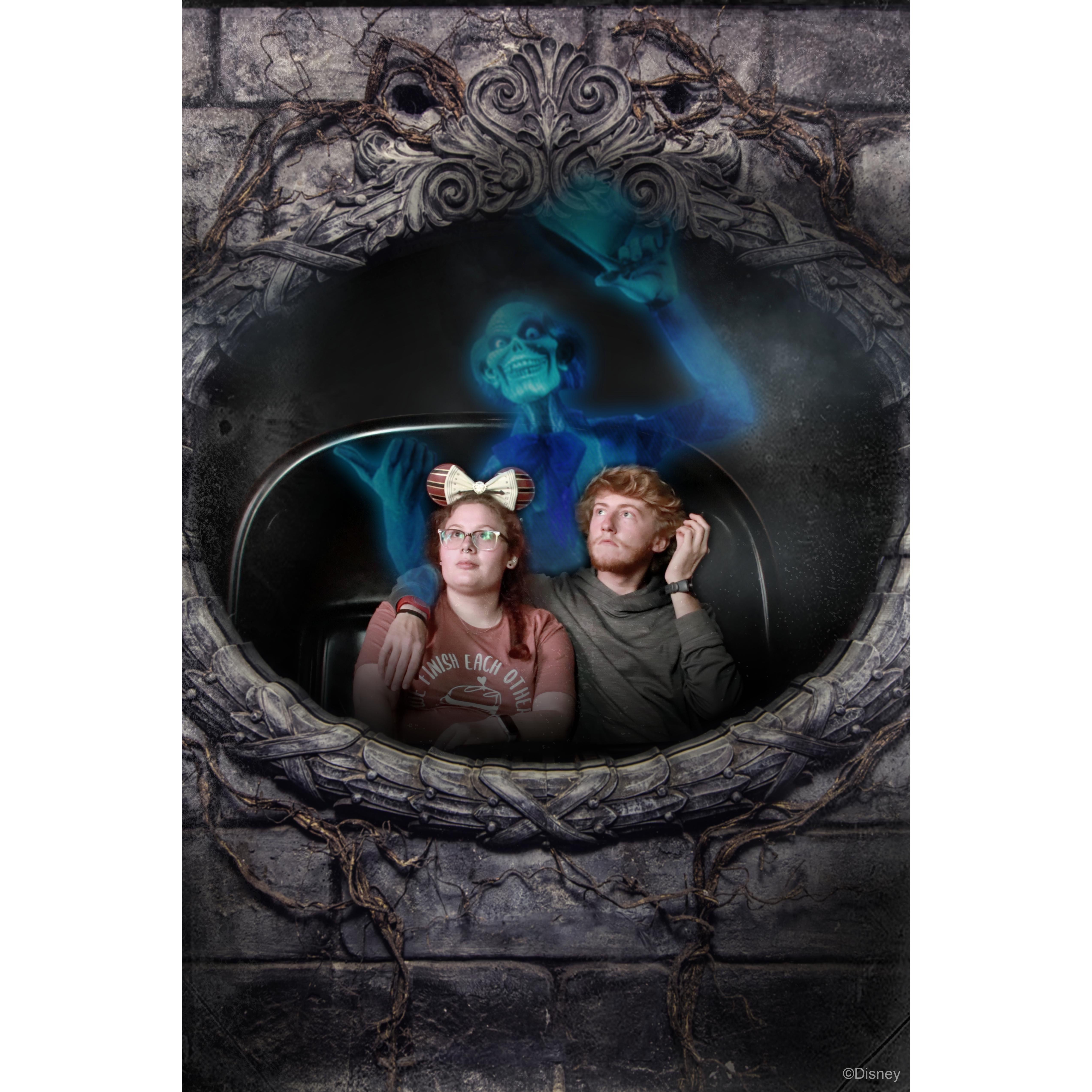 The Haunted Mansion on our first trip to Disney World together in January 2024