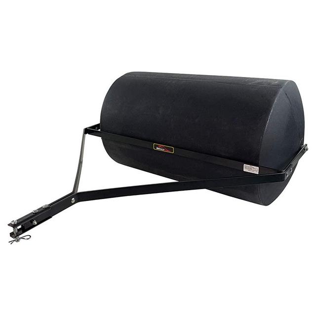 Brinly PRT-362BH-A 690 lb. Tow Behind Poly Lawn Roller with Easy Turn Plug, 24 by 36-Inch, Flat Black