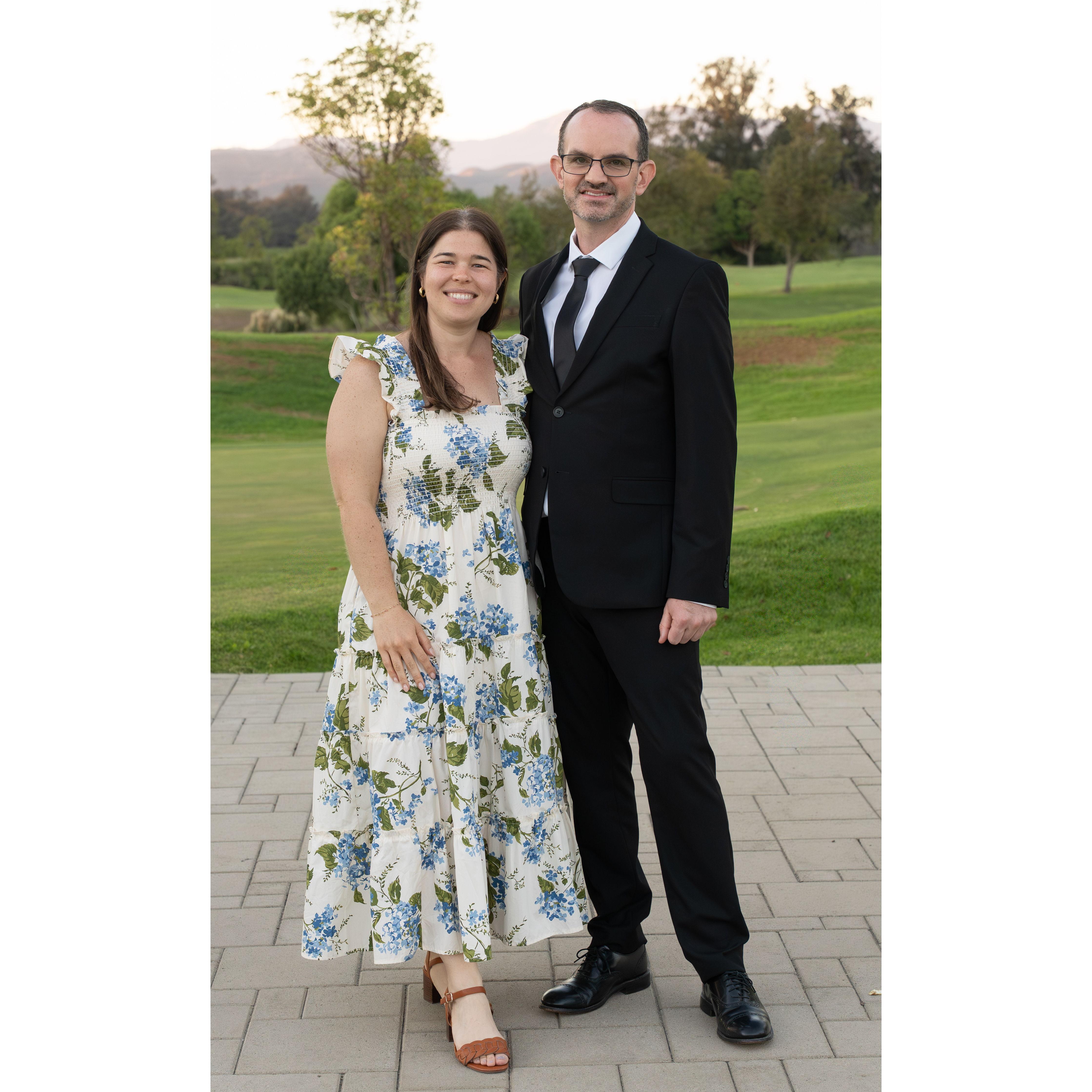 At a wedding in California, September