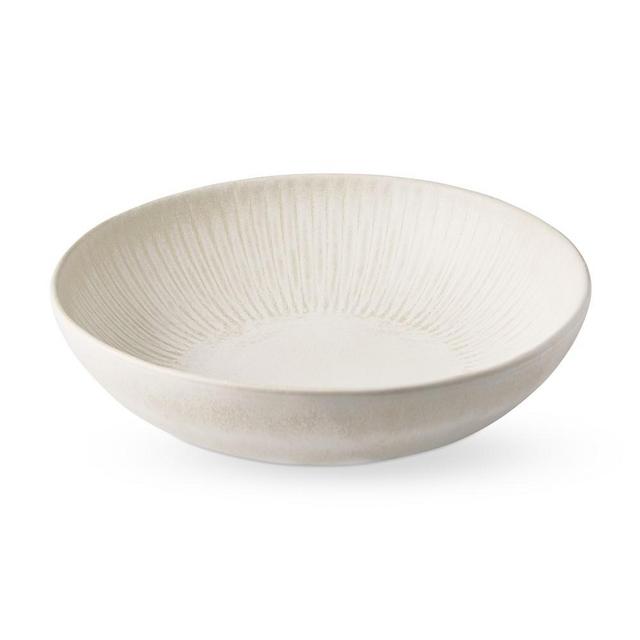 Ridge Pasta Plates, Set of 4, White