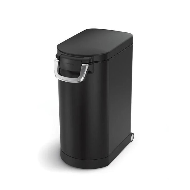 X-Large Pet Food Can, Matte Black - Simplehuman
