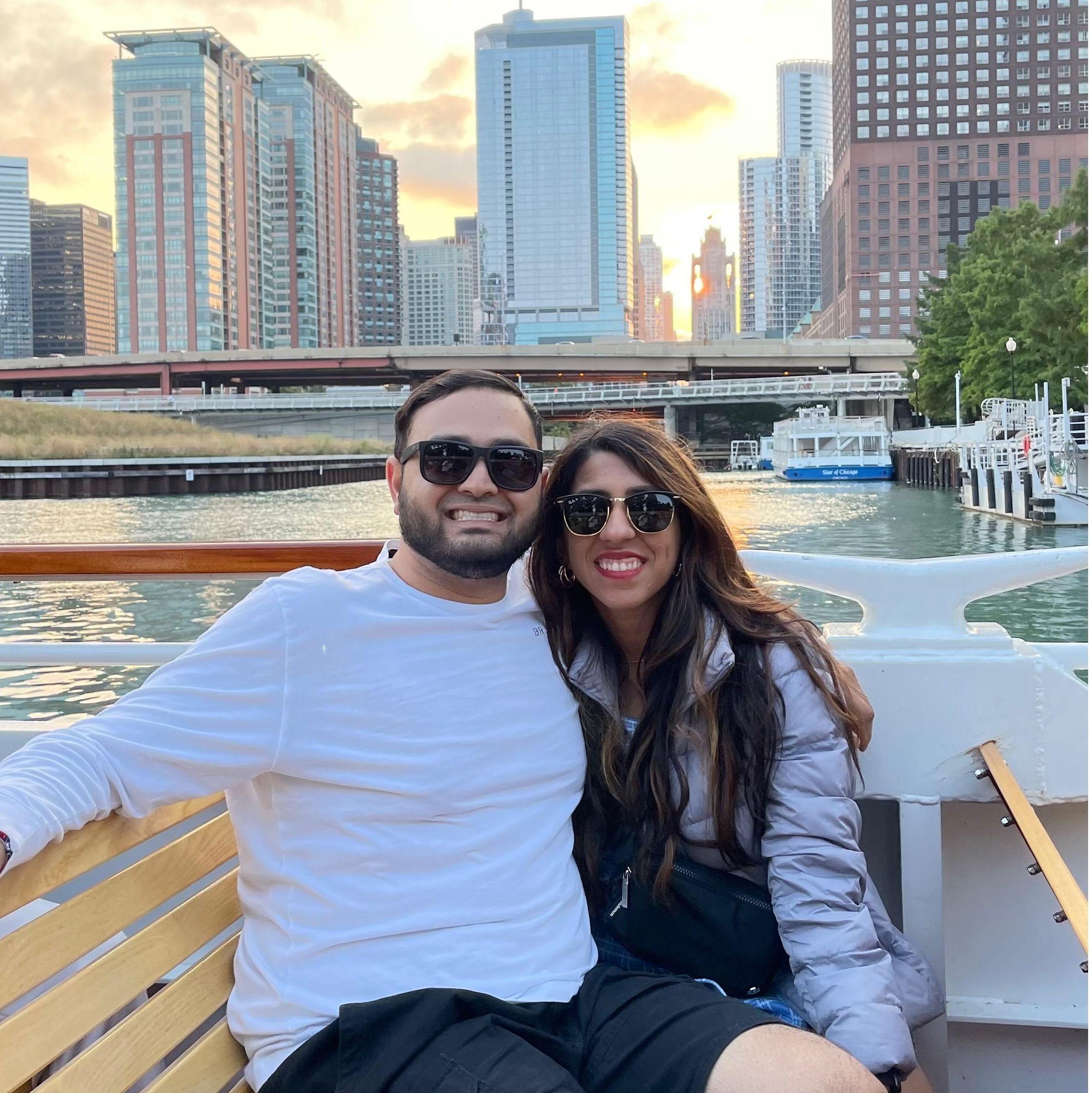 The One Where Nirav Fell Asleep on the City Cruise Right After This Pic
~ Chicago, IL