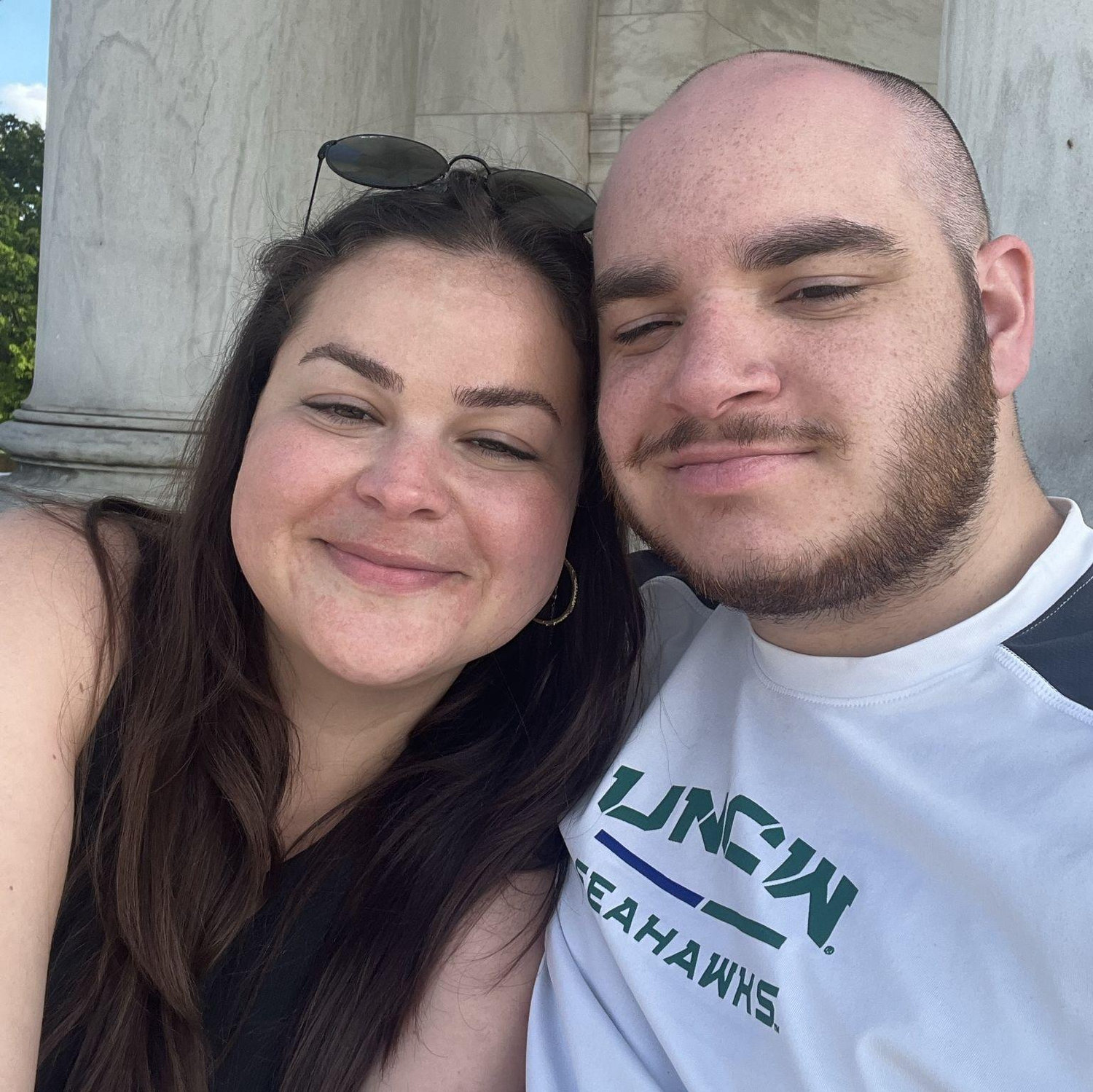 Our first selfie. We took this after we went paddle boating at the Tidal Basin