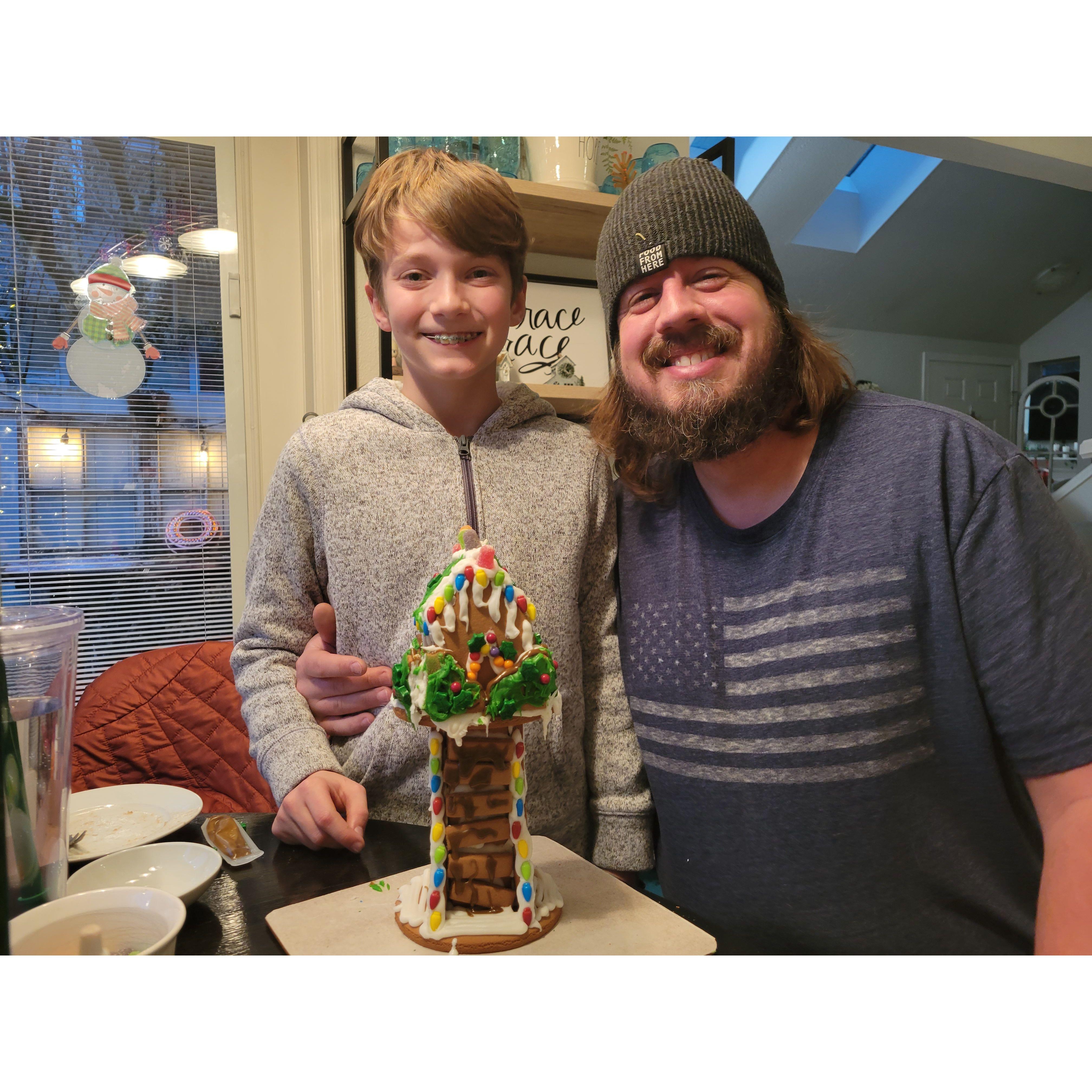 The boys gingerbread treehouse