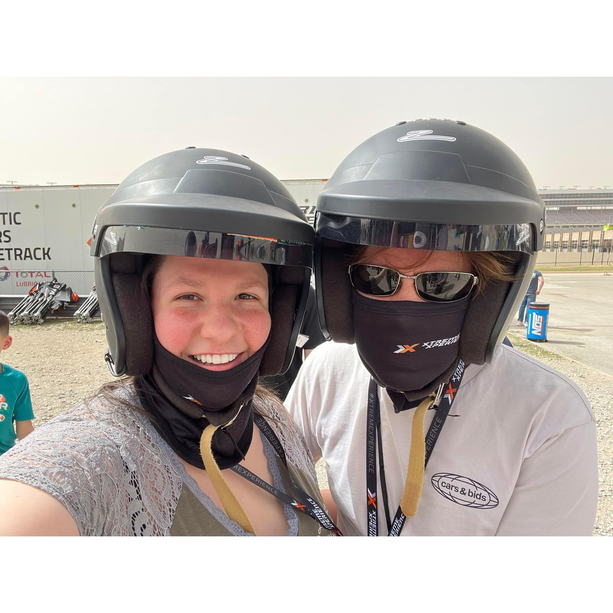 About to take a ride on Texas Motor Speedway