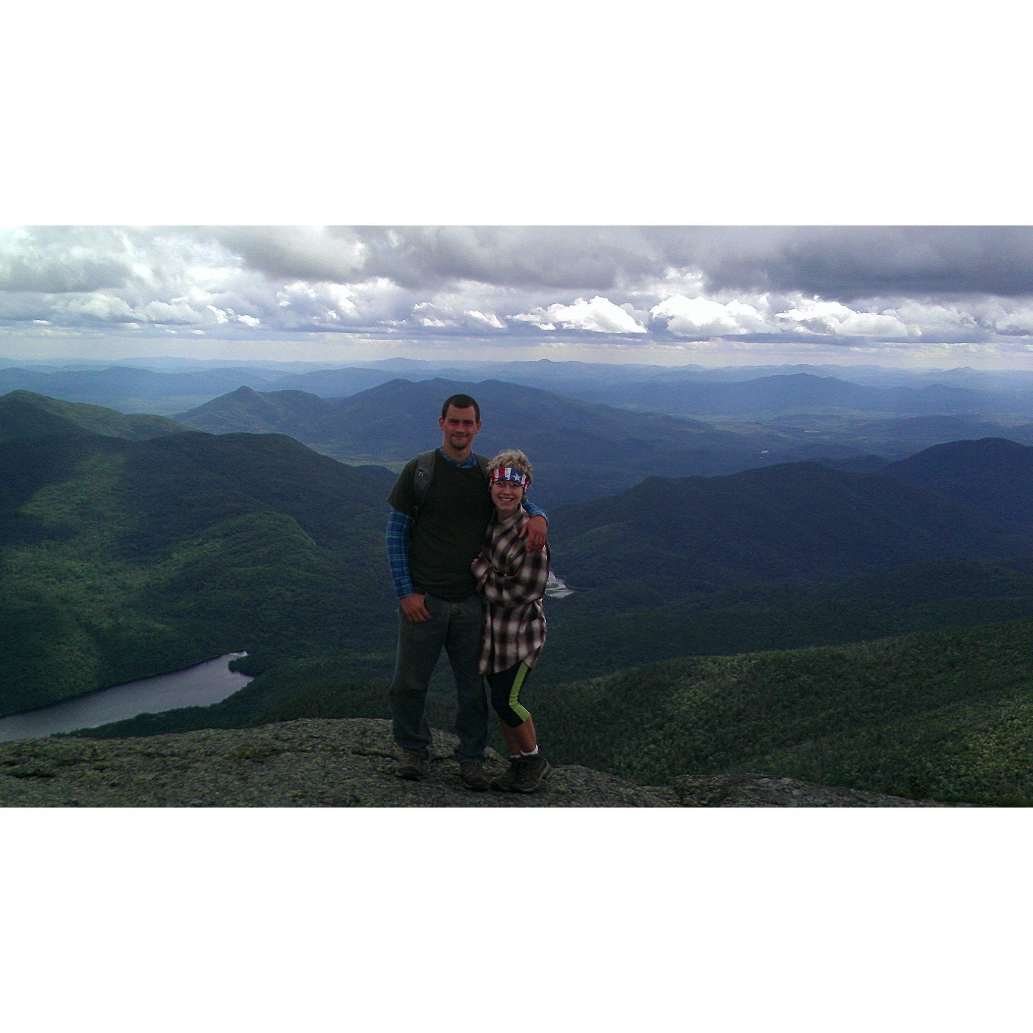 Our first big hike together up Mt. Algonquin in the Adirondacks.