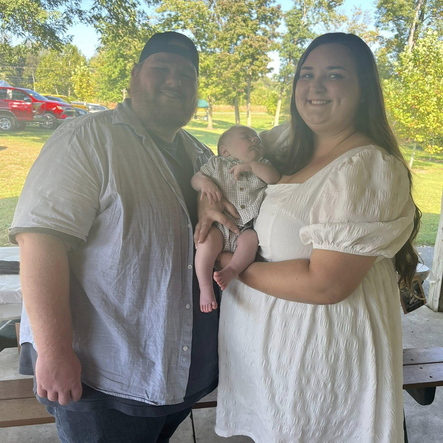 Our engagement party with our nephew!