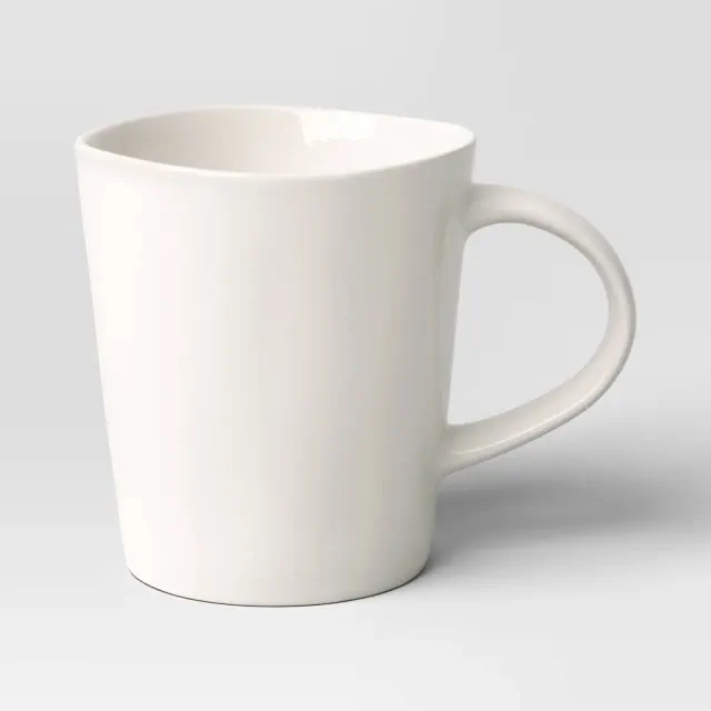 13.53 fl oz Stoneware Aralia Organic Mug Sour Cream - Threshold™