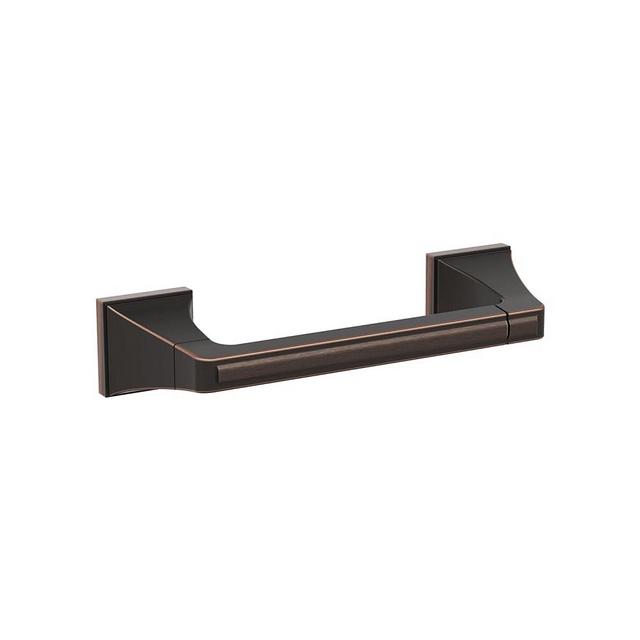 Amerock BH36021ORB | Oil Rubbed Bronze Pivoting Double Post Toilet Paper Holder | 8-13/16 in. (224 mm) Toilet Tissue Holder | Mulholland | Bath Tissue Holder | Bathroom Hardware | Bath Accessories