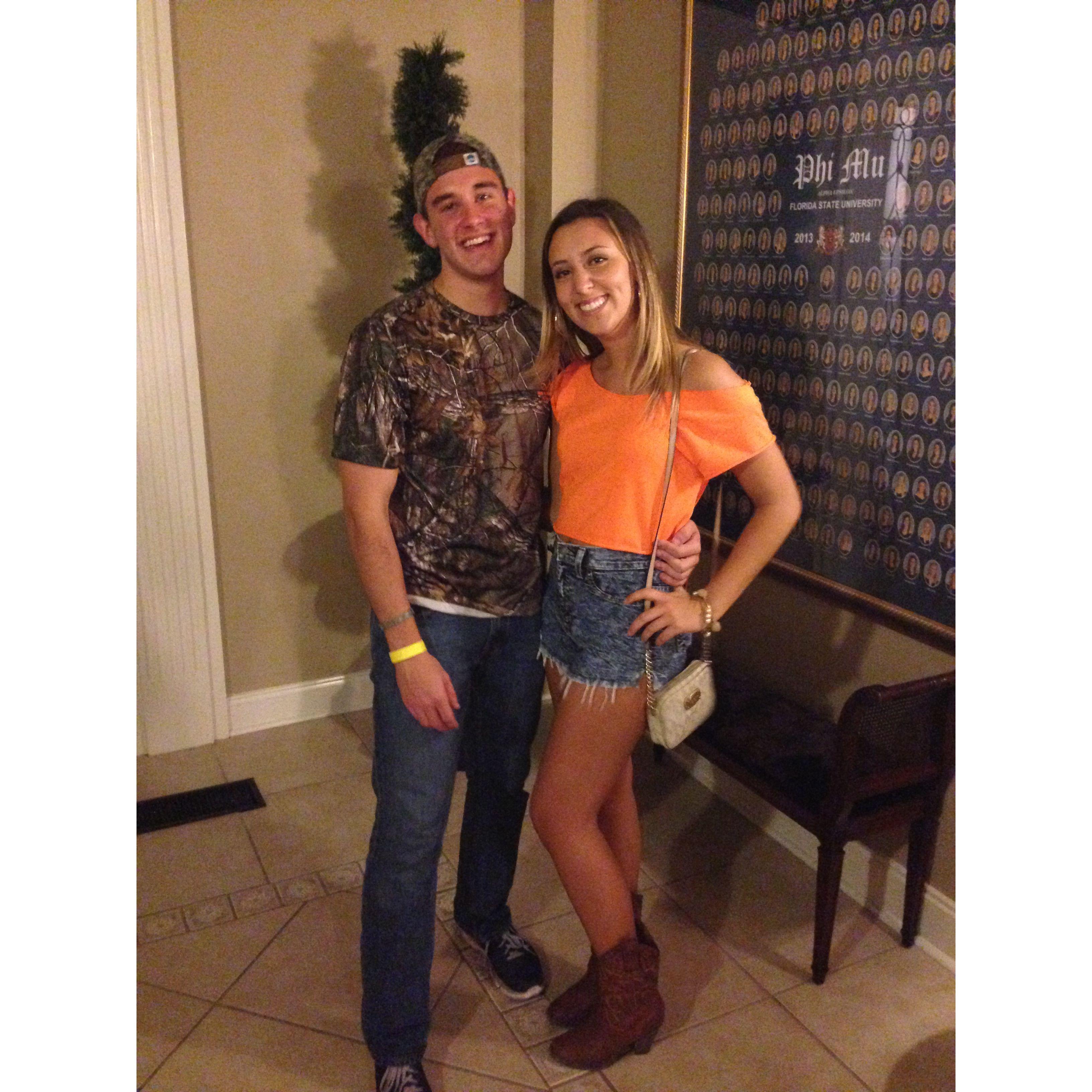 The first photo ever taken of Jordan and Fred together. This was taken on their first "official" date together at Jordan's sorority date function, themed "Duck Calls and Overalls."