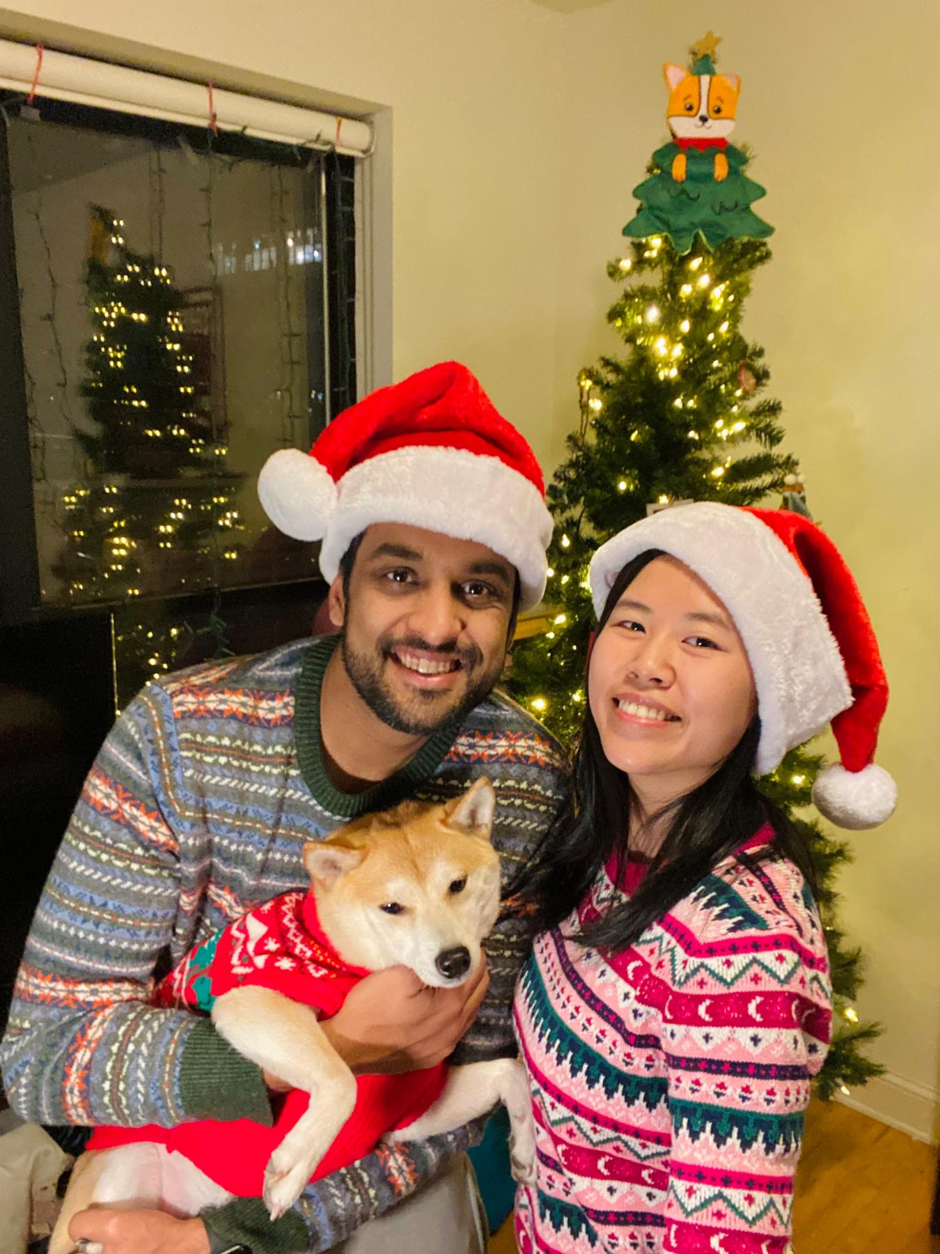 We setup our first Christmas tree together in 2022