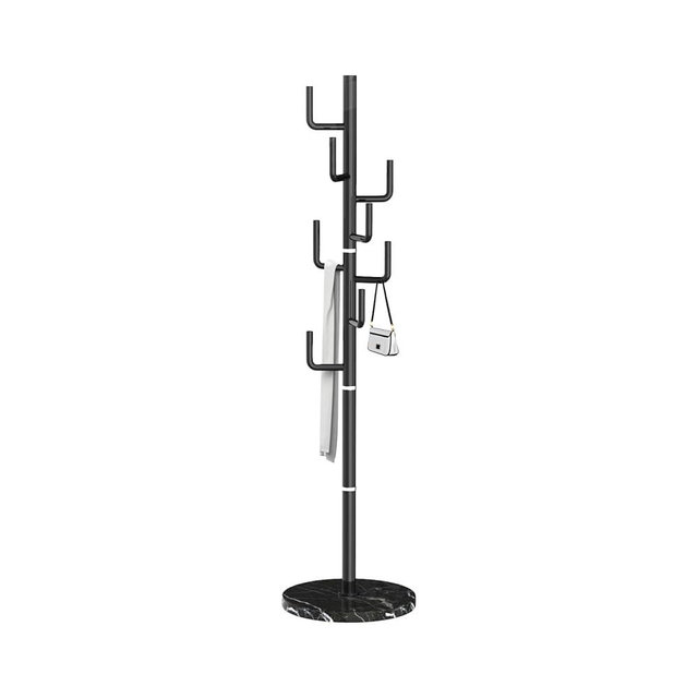 ZOZOE Metal Modern Coat Racks, Cactus Coat Rack Freestanding with Natural Marble Base, Coat Rack Stand with 8 Hooks for Bags, Hats, Entryway, Office