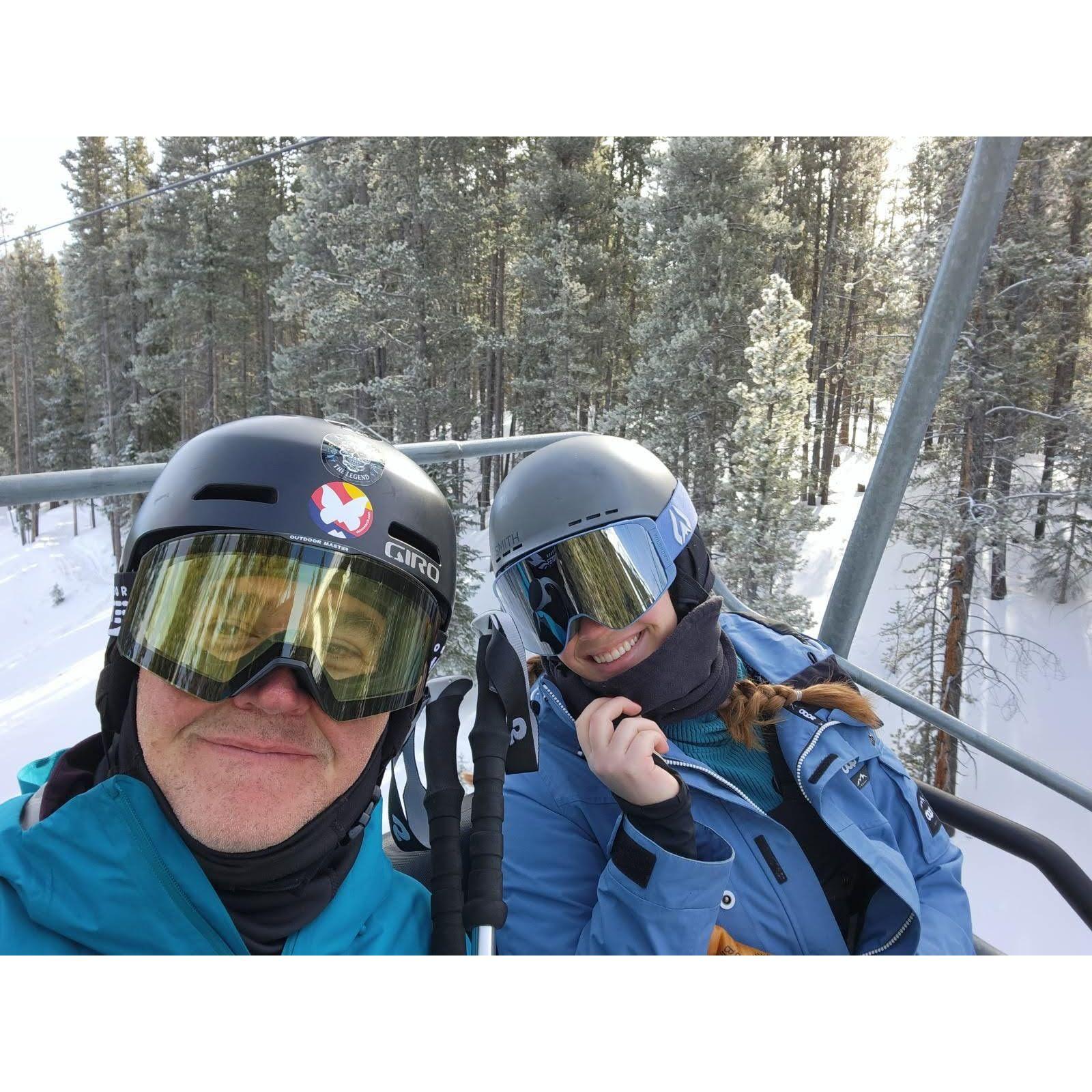 12/24/2024 | Father daughter skiing on Christmas Eve! Poor CJ was working at the lodge. But, he was simultaneously sitting in hot tubs.