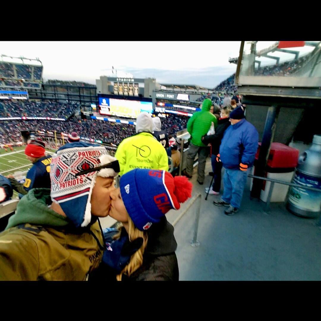 At a patriots game!