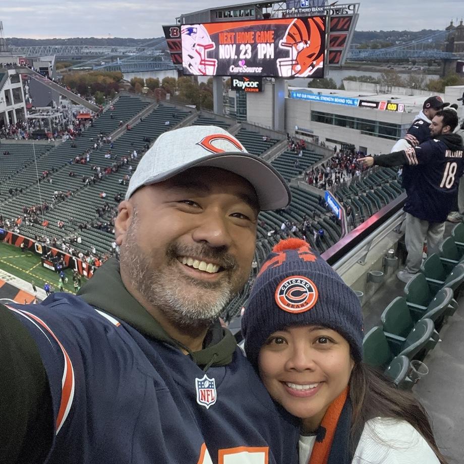 We love Da Bears. Our first away game and it was such a good game!
