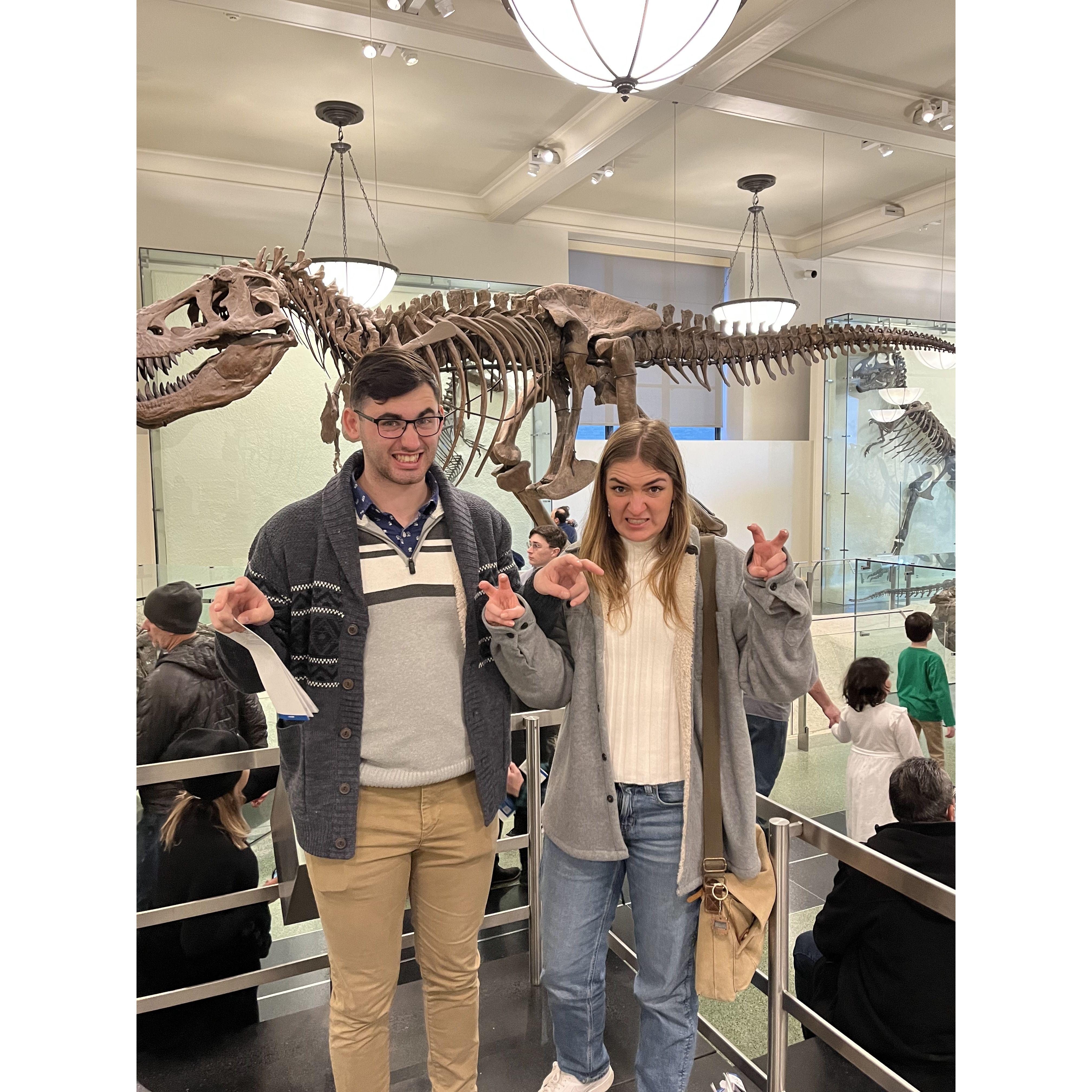 Natural History Museum NYC, "give your best T-rex" impression" Dec 2022