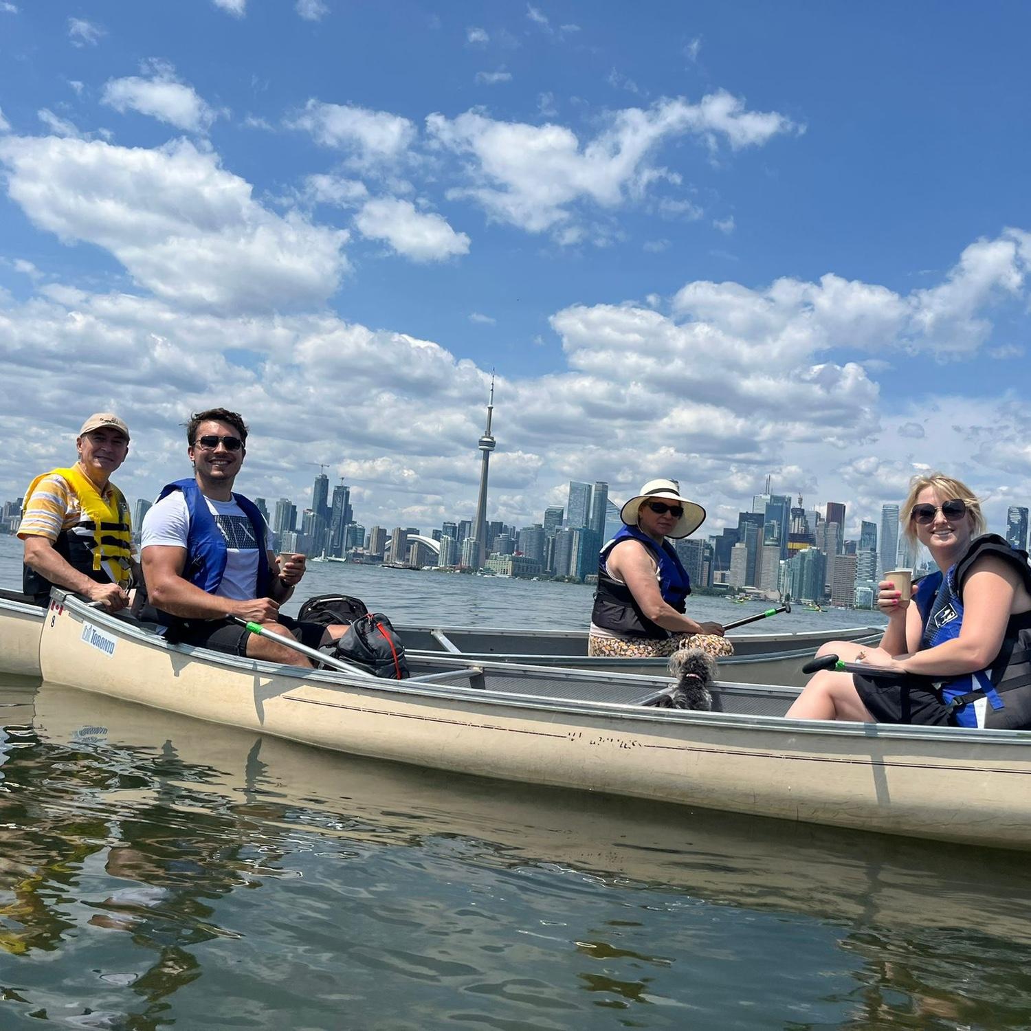 Kayaking with Dan's family in Toronto!