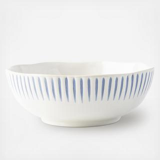 Sitio Stripe Indigo Coupe Bowl