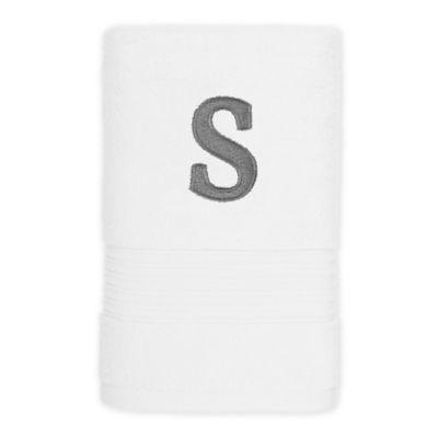 Avanti Monogram Block Letter "S" Hand Towel