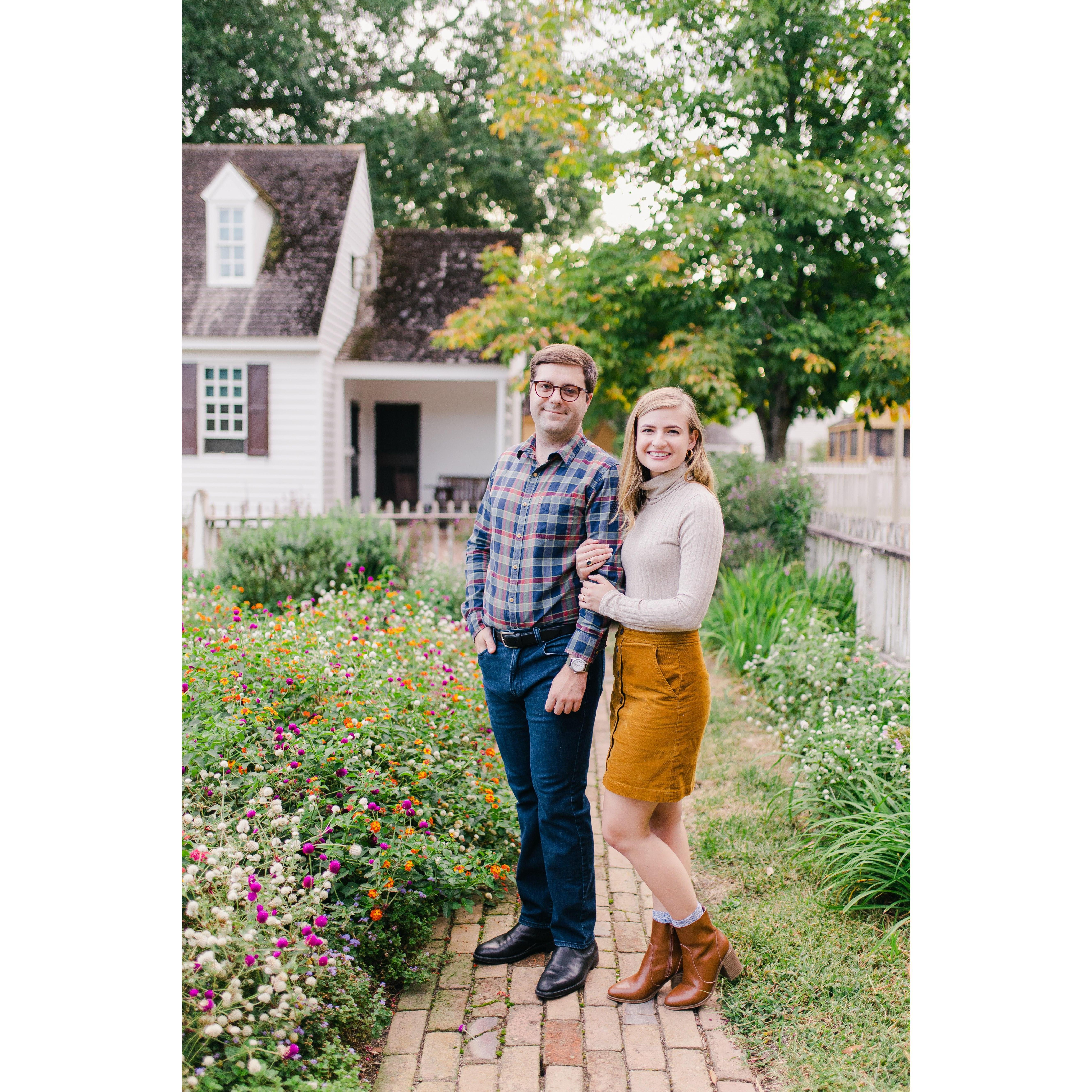 Engagement Photoshoot in Colonial Williamsburg - September 2021