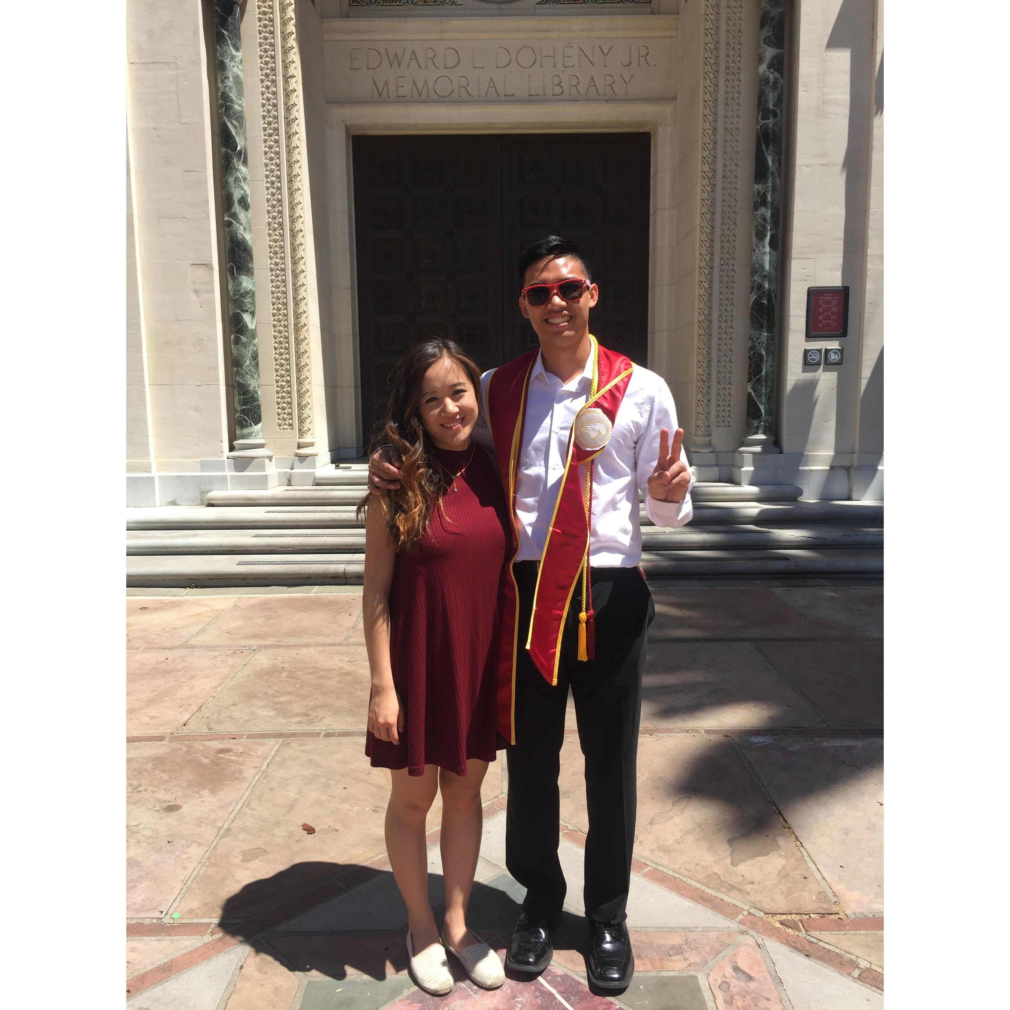 Brandon graduating college