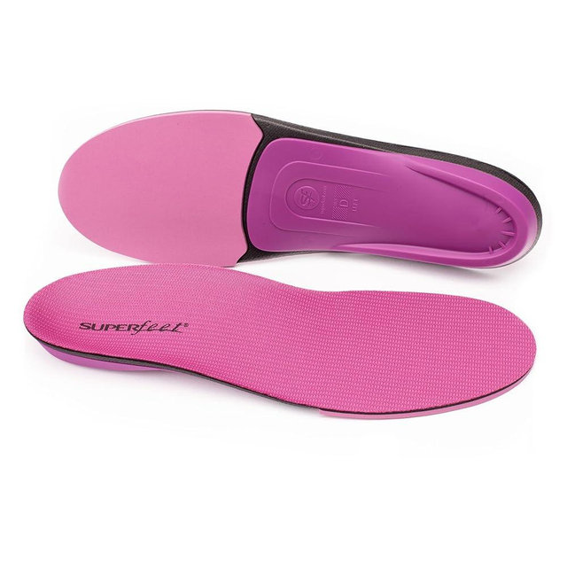 Superfeet All-Purpose Women's High Impact Support Insoles (Berry) - Trim-To-Fit Orthotic Arch Support Inserts for Women's Running Shoes - Professional Grade