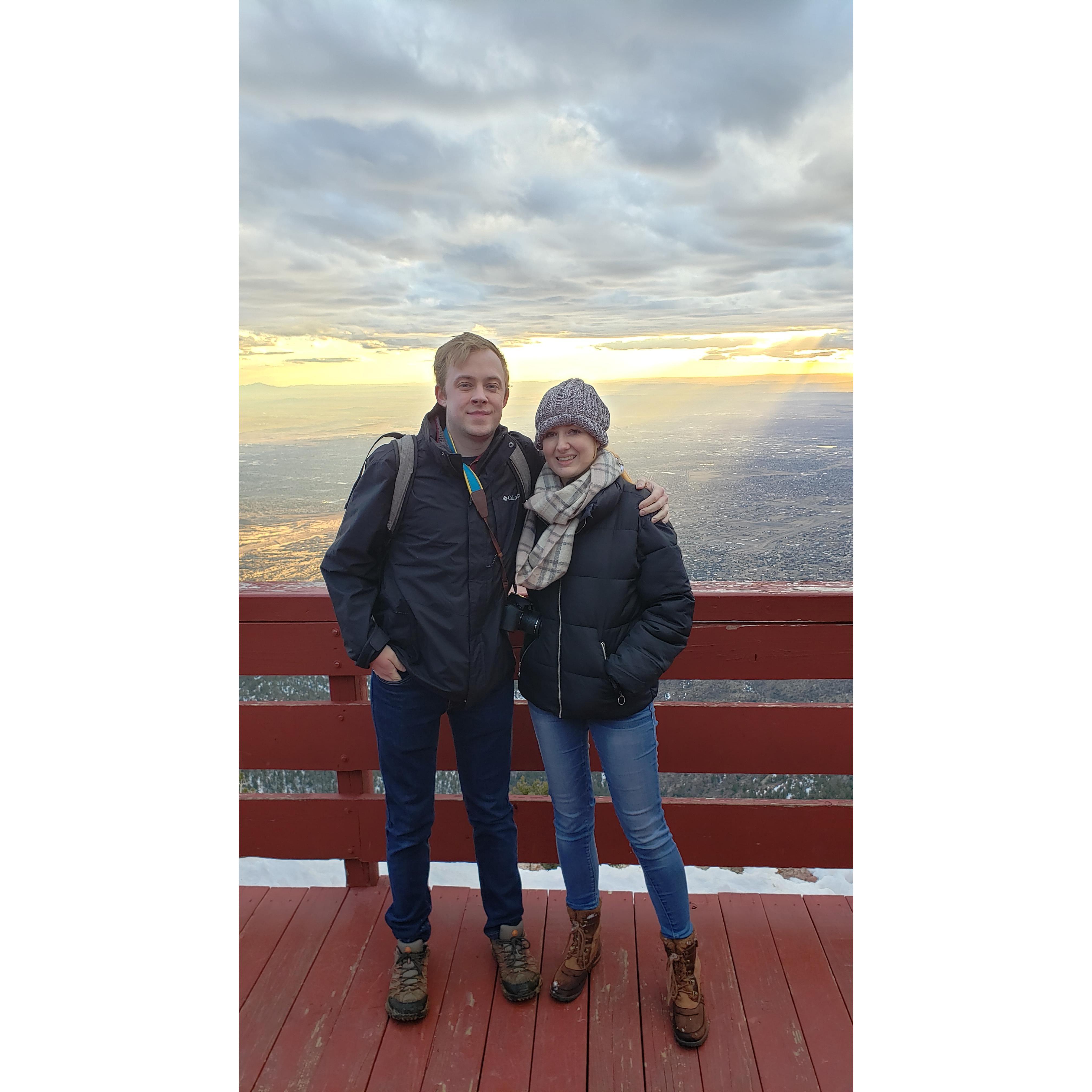 At the top of the the Tramway in Albuquerque at sunset!