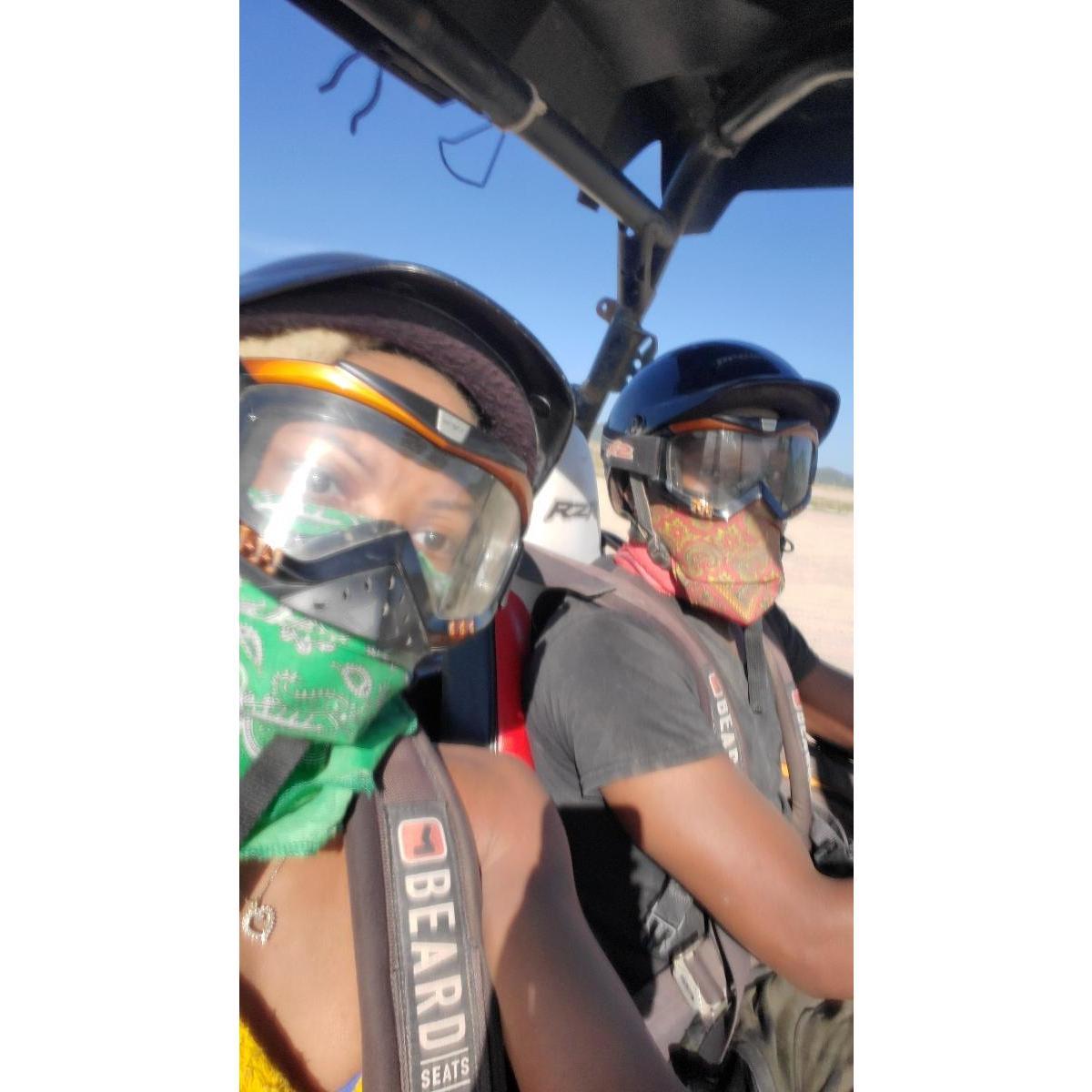 One if our many adventures: ATV ride together 🌎