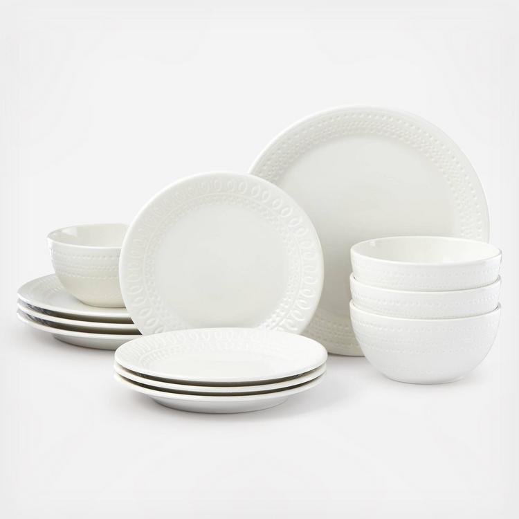 Kate Spade Willow Drive 12-Piece Dinnerware Set Blue