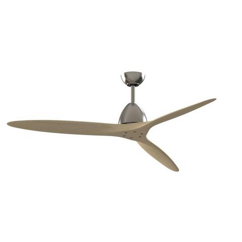 Fanimation Studio Collection Prop 60-in Brushed nickel Indoor Downrod Mount Ceiling Fan and Remote (3-Blade) ENERGY STAR