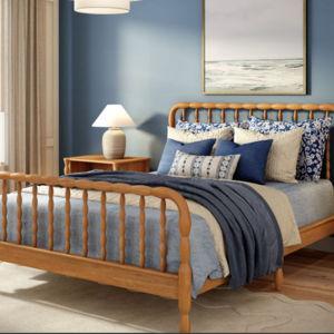 Lind Bed - Queen, Pecan Finish
