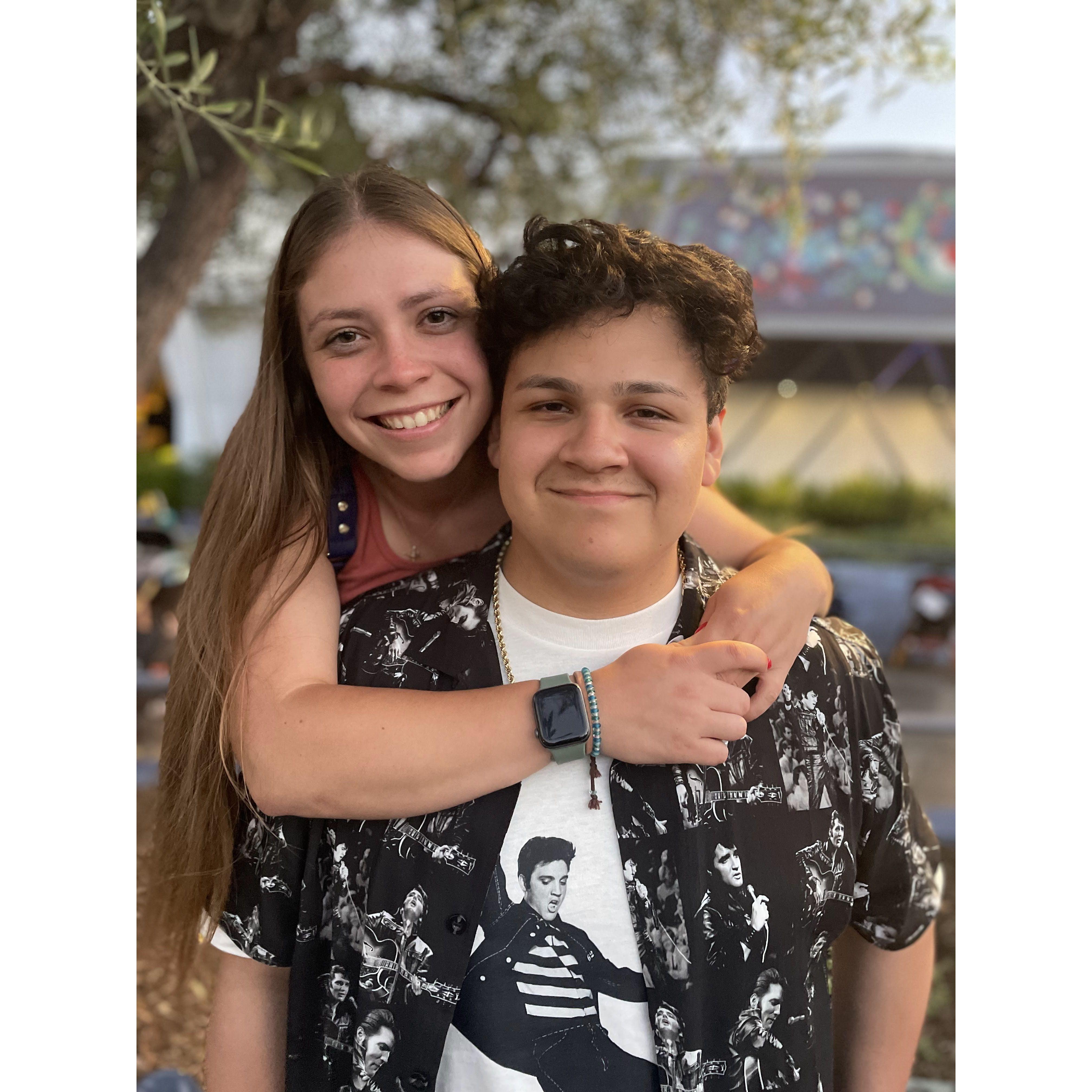 Another trip to Disneyland; featuring Alejandros's Elvis attire at the peak of his Elvis phase