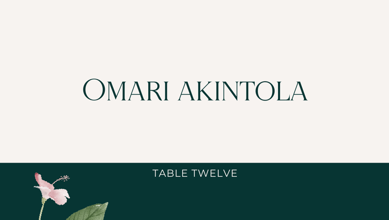 Katmai | Dark Emerald | Zola Wedding Place Cards