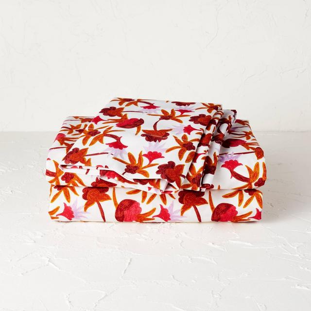 King Printed Cotton Percale Sheet Set Natalia Floral - Opalhouse™ designed with Jungalow™