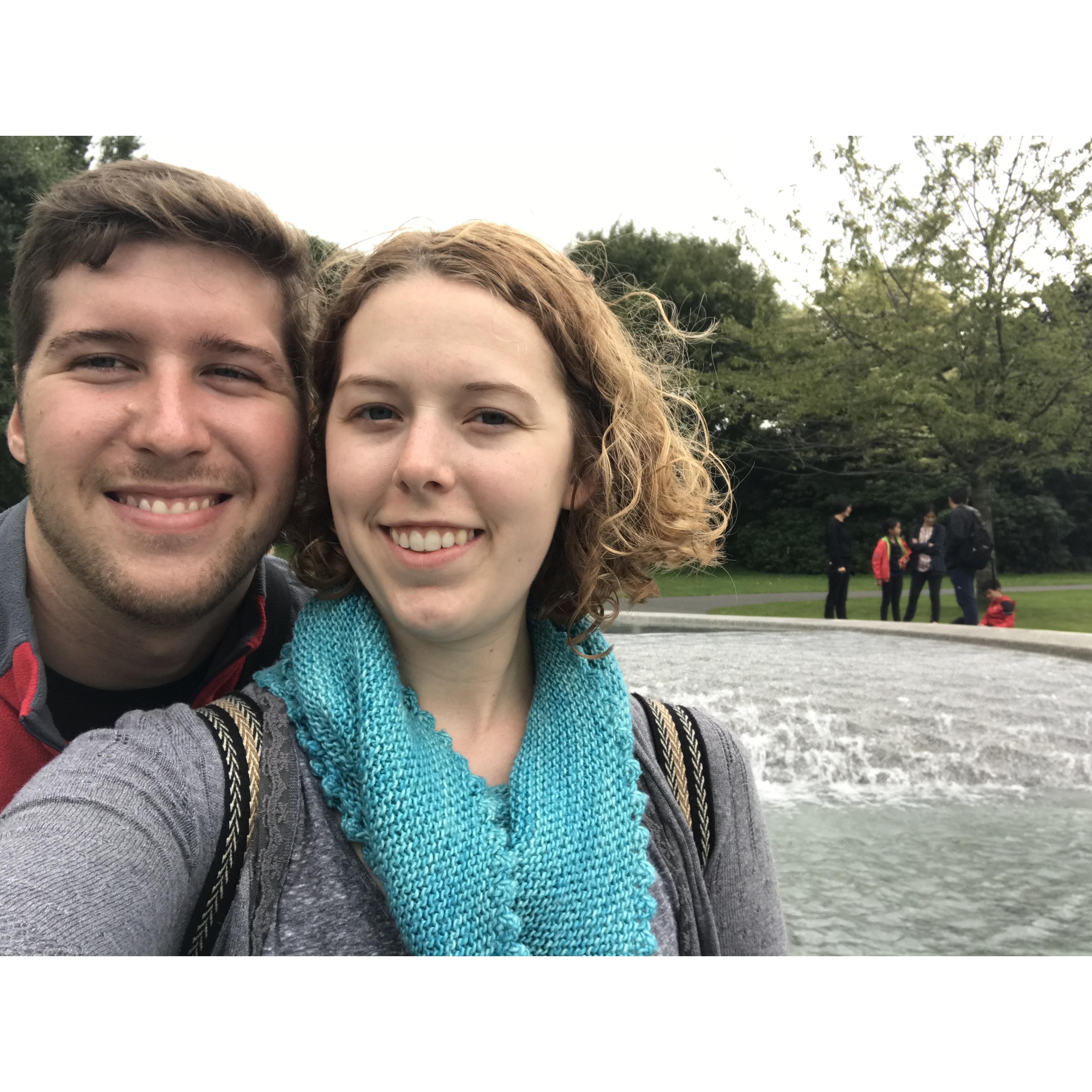 A beautiful day at the Princess Diana memorial fountain.