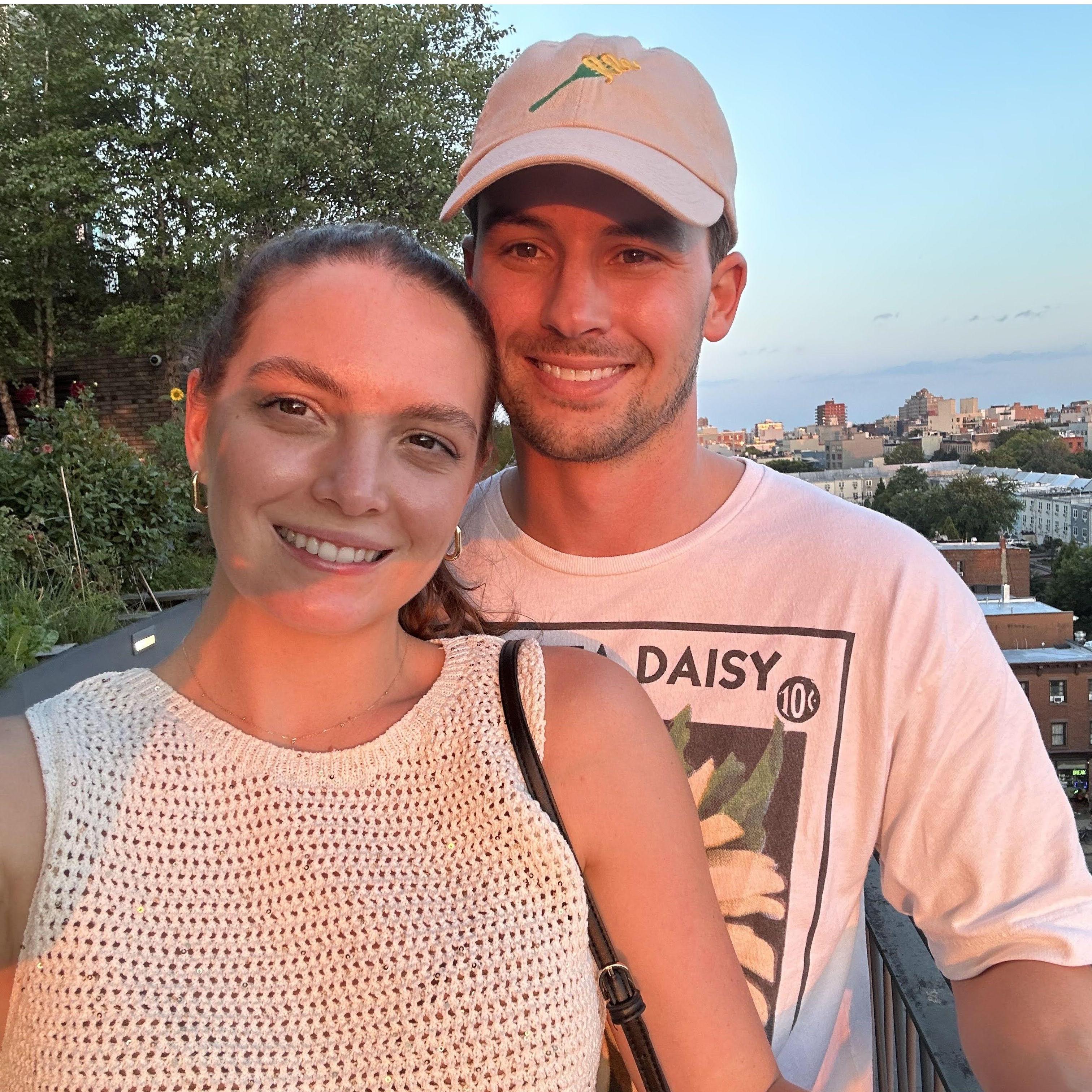 Enjoying a beautiful sunset in NYC