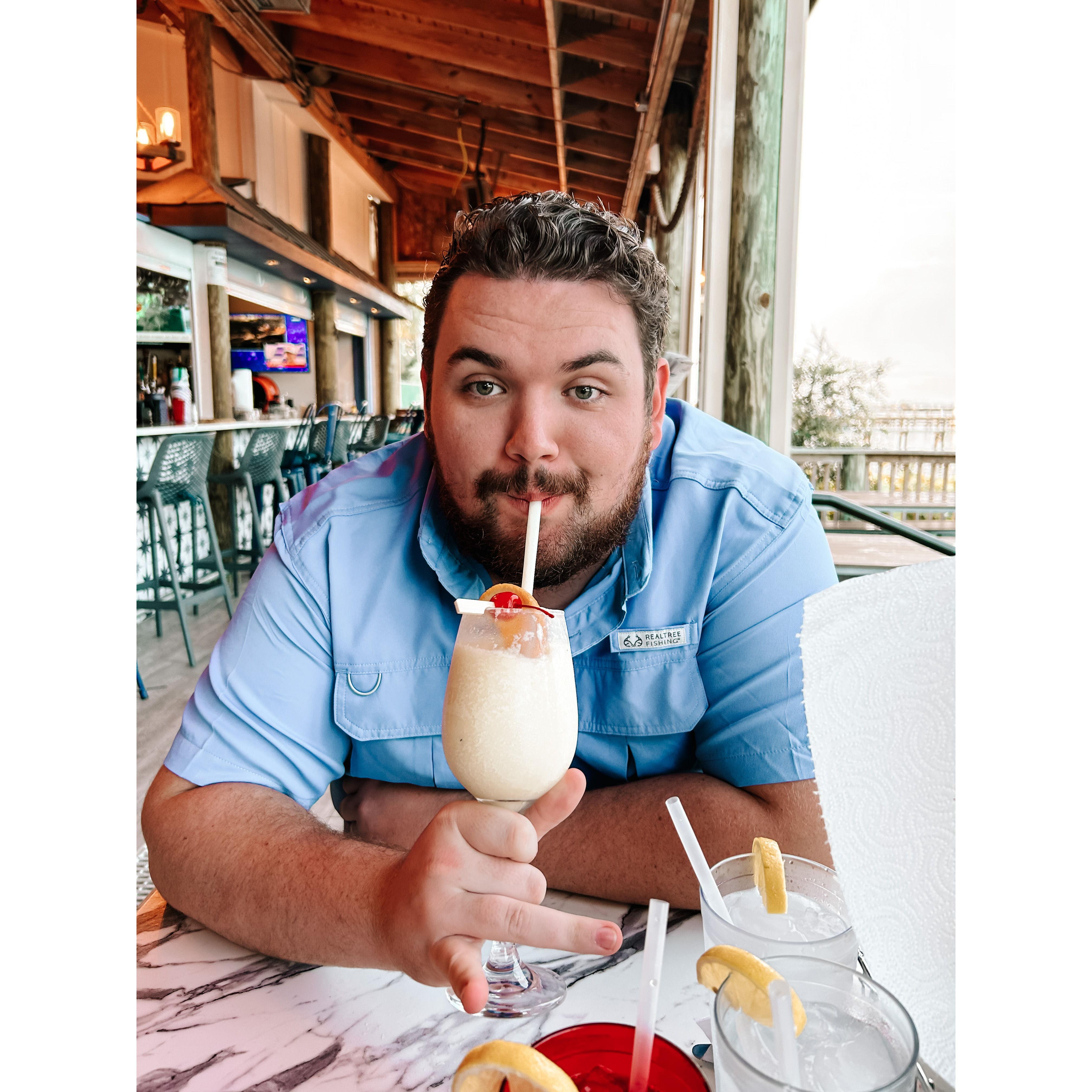 Pina Coladas on the beach!