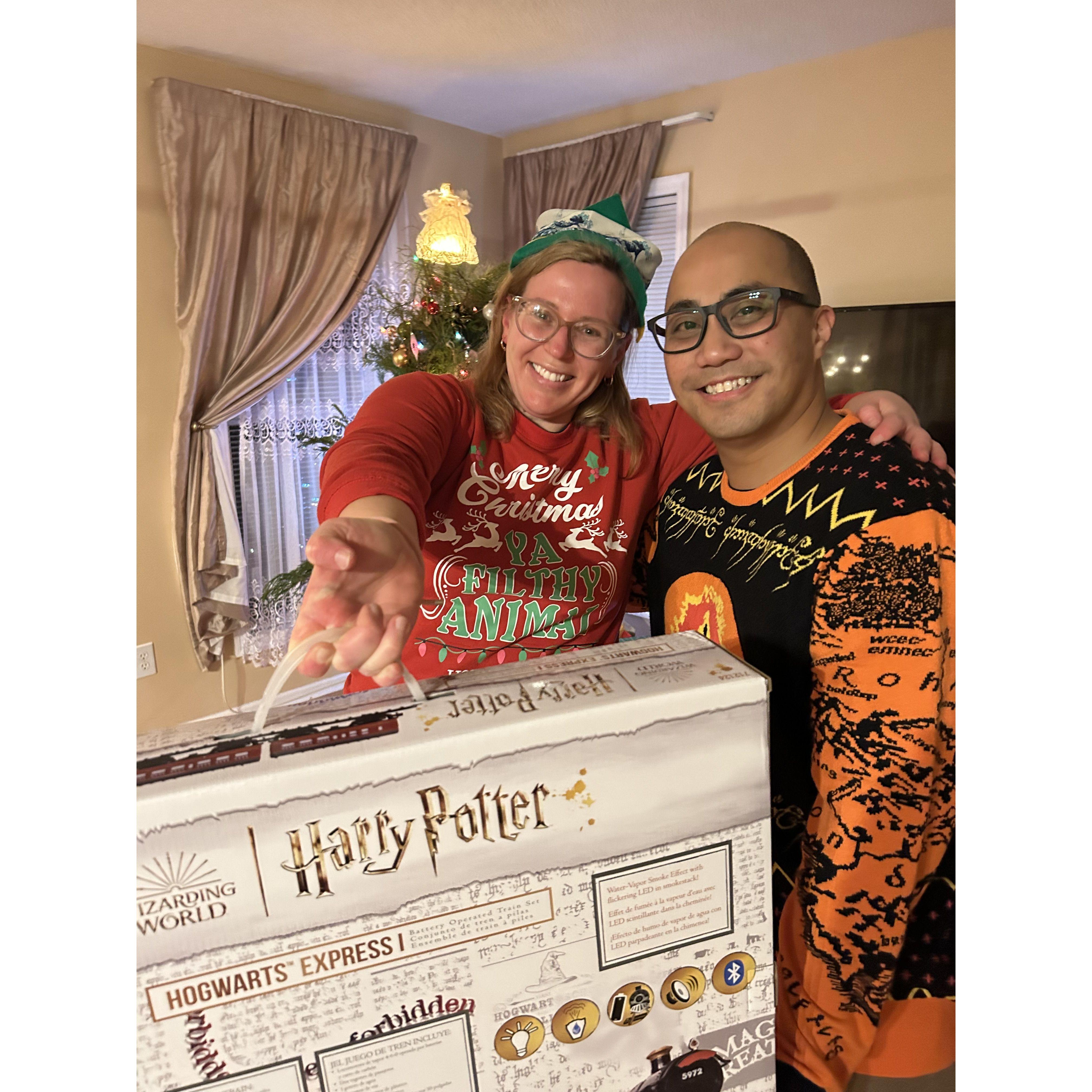 So giddy with the Hogwarts Express train!!